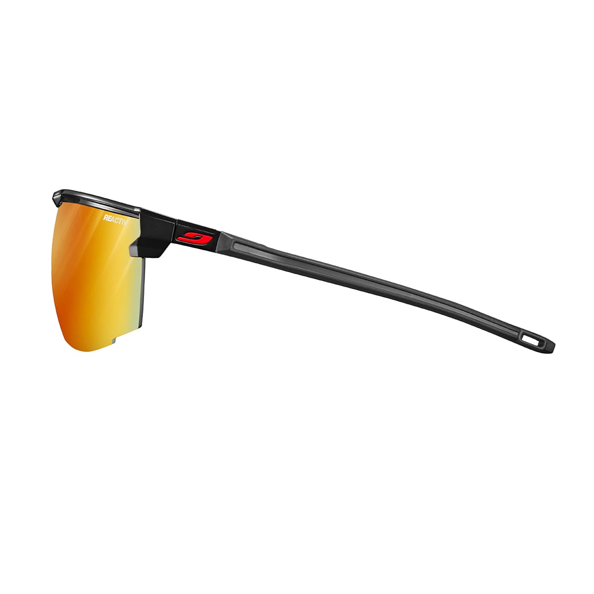 Brille JULBO ULTIMATE Schwarz/Rot Reactiv Light Amplifier Photochromisch