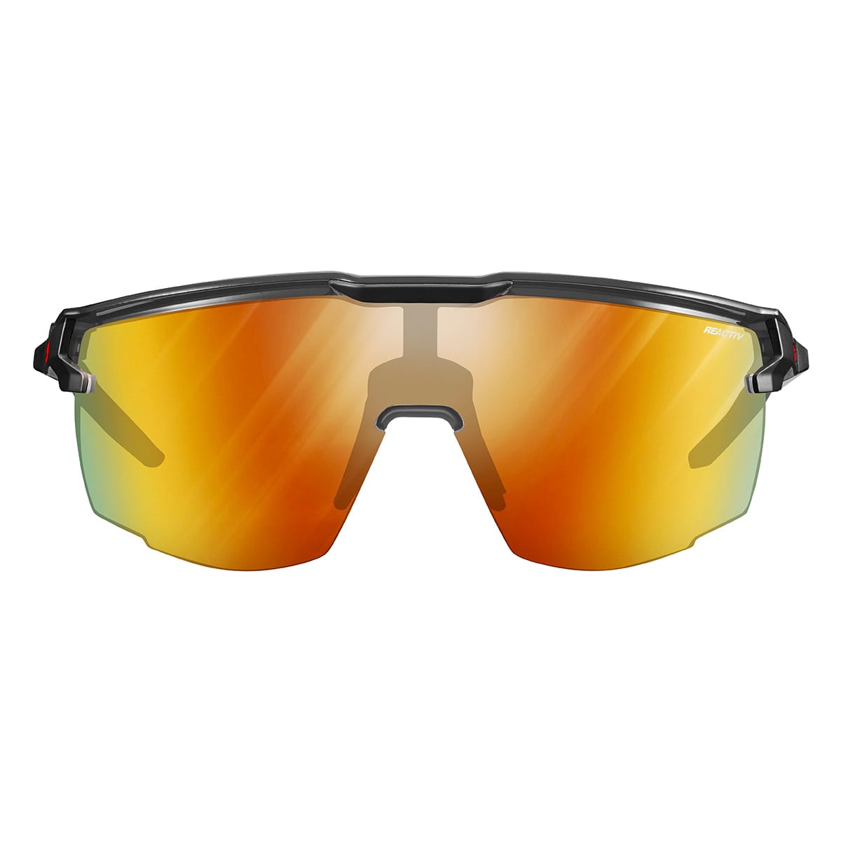 Brille JULBO ULTIMATE Schwarz/Rot Reactiv Light Amplifier Photochromisch