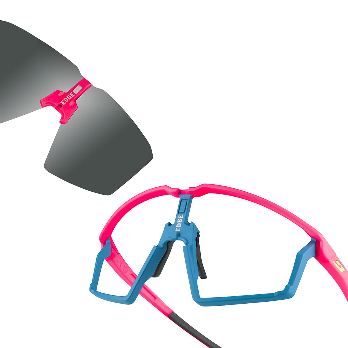 Brille JULBO EDGE Neonrosa/Blau Spectron 3 Smoke
