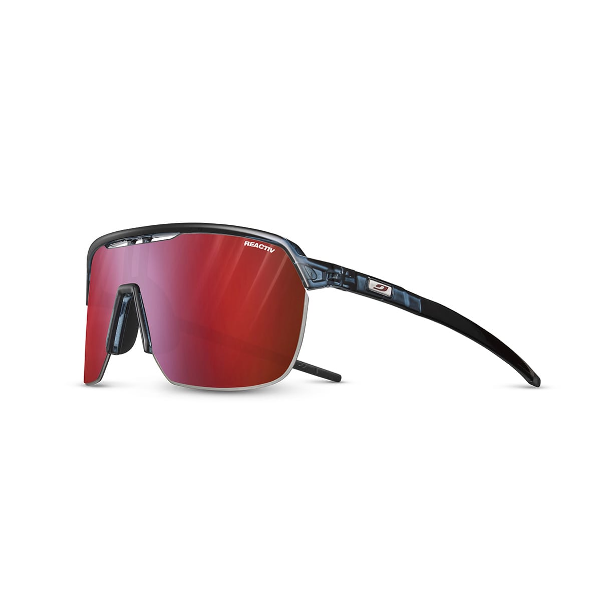 Brille JULBO FREQUENCY Blau Transluzid/Schwarz Reactiv High Contrast Photochromisch