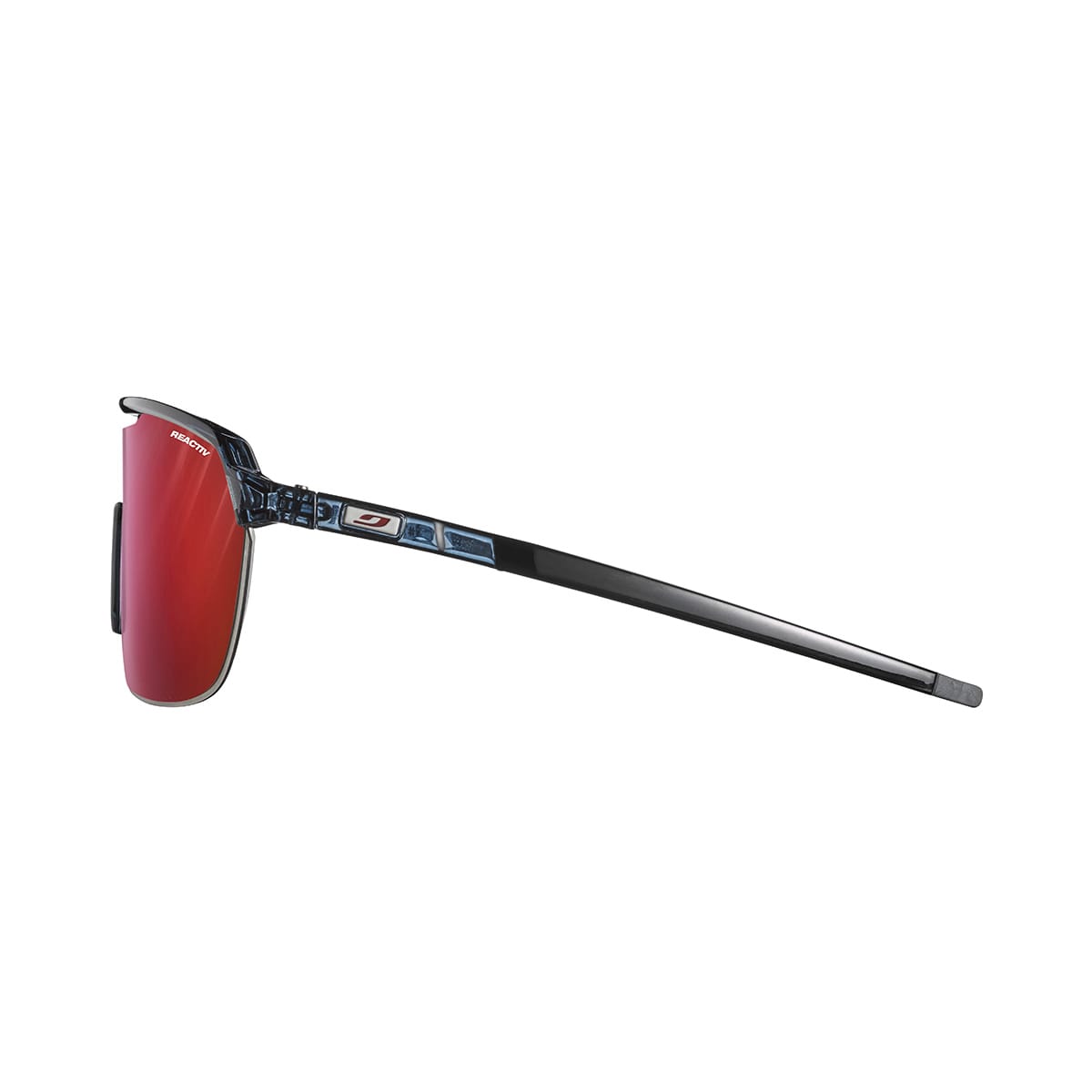 Brille JULBO FREQUENCY Blau Transluzid/Schwarz Reactiv High Contrast Photochromisch