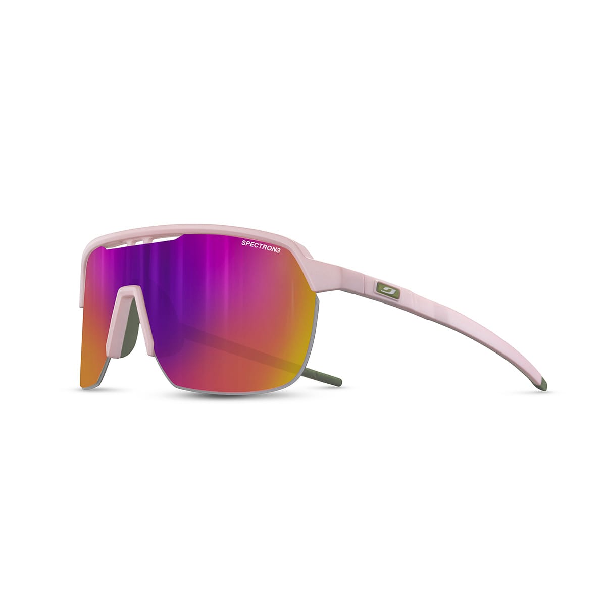 Brille JULBO FREQUENCY Pastellrosa/Grün Spectron 3CF Smoke