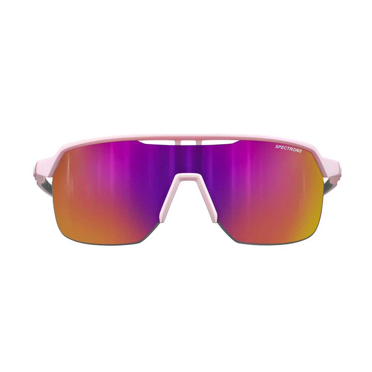 Brille JULBO FREQUENCY Pastellrosa/Grün Spectron 3CF Smoke