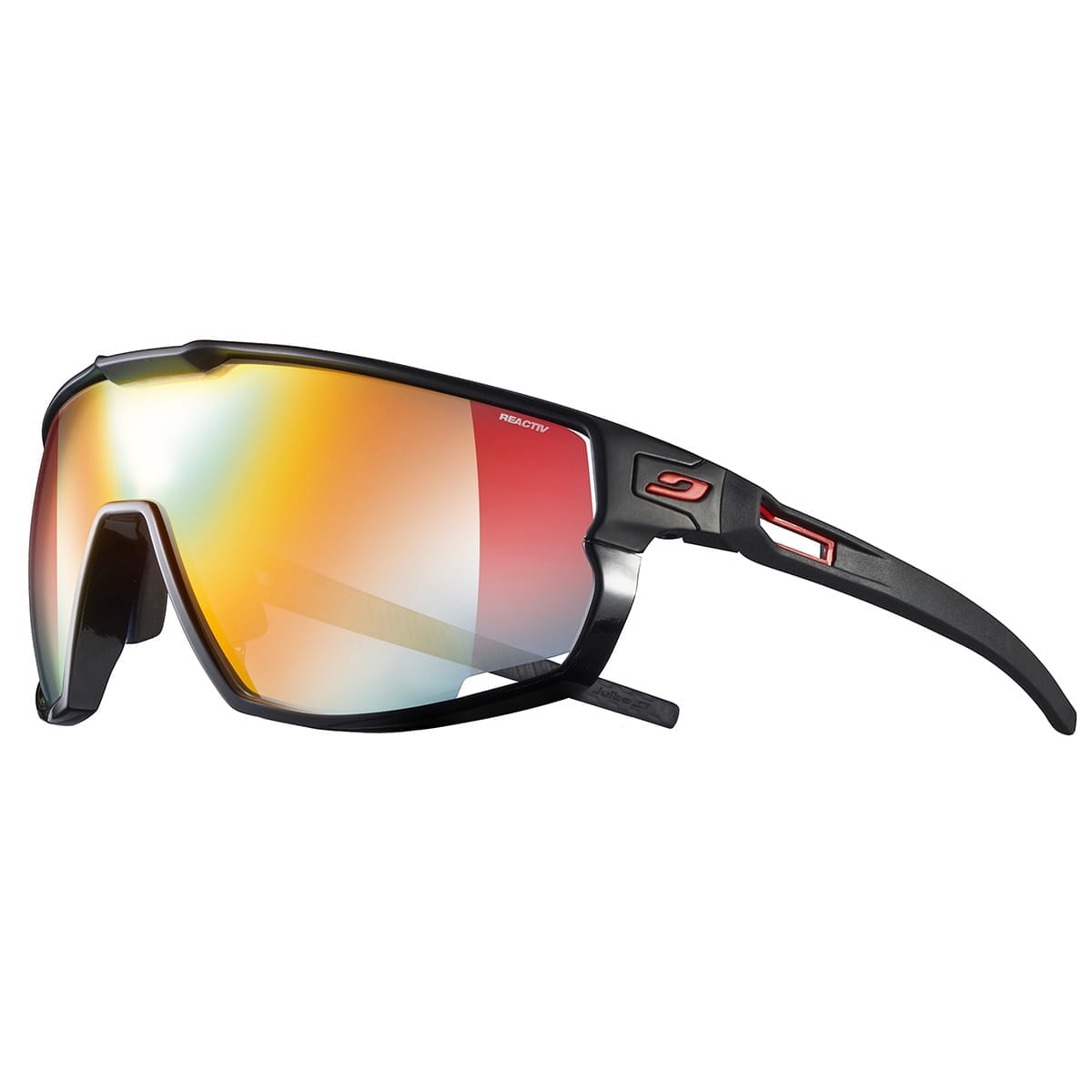 Brille JULBO RUSH Matt Schwarz/Glänzend Schwarz Reactiv Gelb/Braun