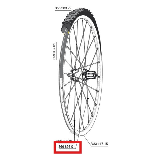 Kit 12 Speichen Hinterrad MAVIC CROSSROC/CROSSRIDE UST/CROSSMAX ELITE/XA ELITE 27.5" ALLROAD ELITE ROUTE+ 650 275mm