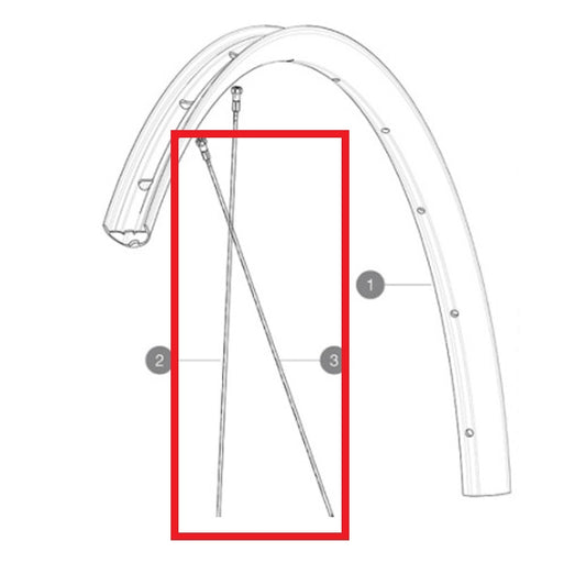 Kit 12 Speichen Hr MAVIC CROSSONE/CROSSRIDE FTSX/XA 29" / AKSIUM DISC 9 & DISC ALLROAD 294mm