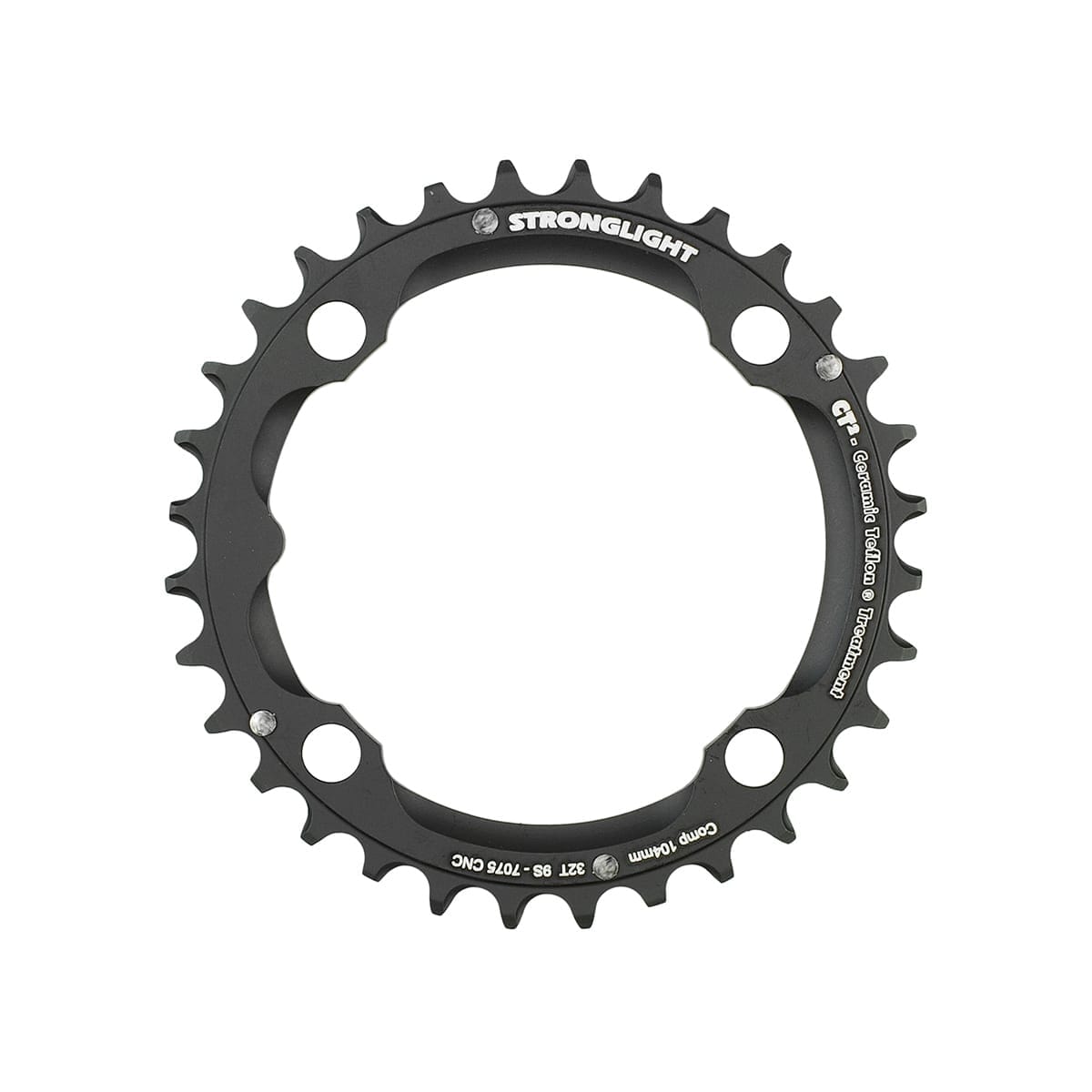 Mittleres Kettenblatt STRONGLIGHT CT² 9V 4 Loch 104 mm