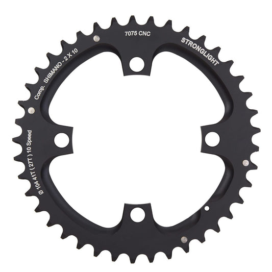 Außenkettenblatt STRONGLIGHT ALU 7075 10-fach Double 4 Löcher 104 mm