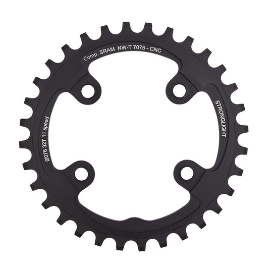Mono-Kettenblatt STRONGLIGHT ALU 7075 NARROW WIDE Sram XX1 11V 4 Loch 76 mm