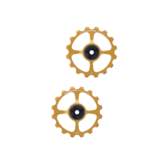 Schaltröllchen Hinten 10/11-fach CYCLINGCERAMIC OVERSIZE SHIMANO Gold