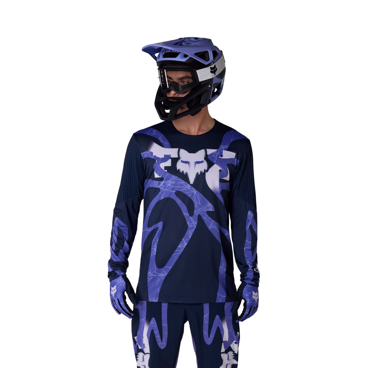 Trikot FOX FLEXAIR DIFFUSE SE Langarm Violett Blueberry
