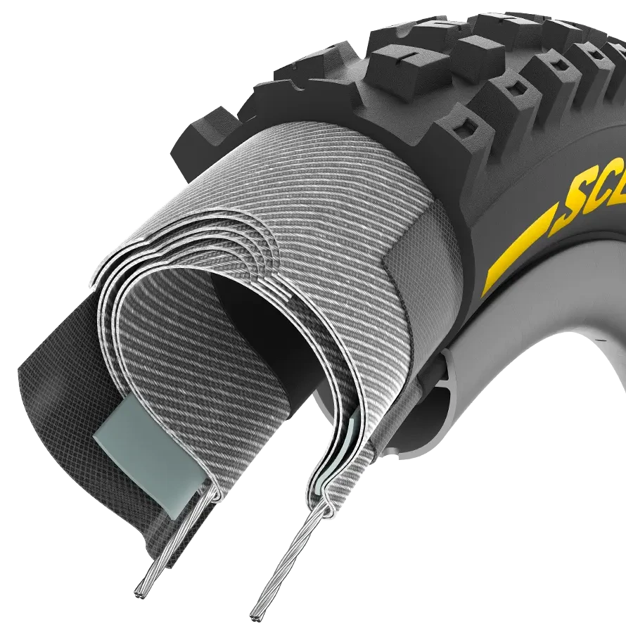 Reifen PIRELLI SCORPION RACE DH M 27.5x2.5 Tubeless Ready Souple Schwarz/Gelb 3907200