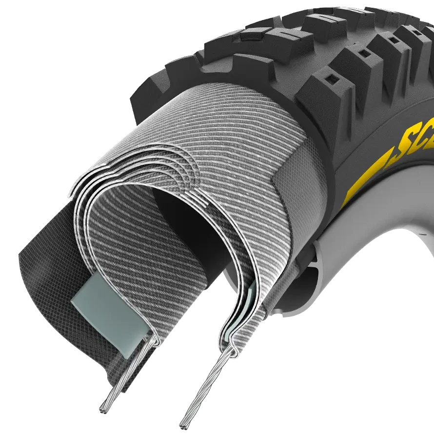 Reifen PIRELLI SCORPION RACE DH T 29x2.5 Tubeless Ready Faltreifen Schwarz/Gelb 3907700