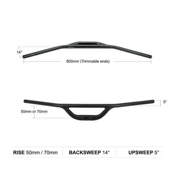 Lenker REDSHIFT Top Shelf Flat Rise 70mm 800mm