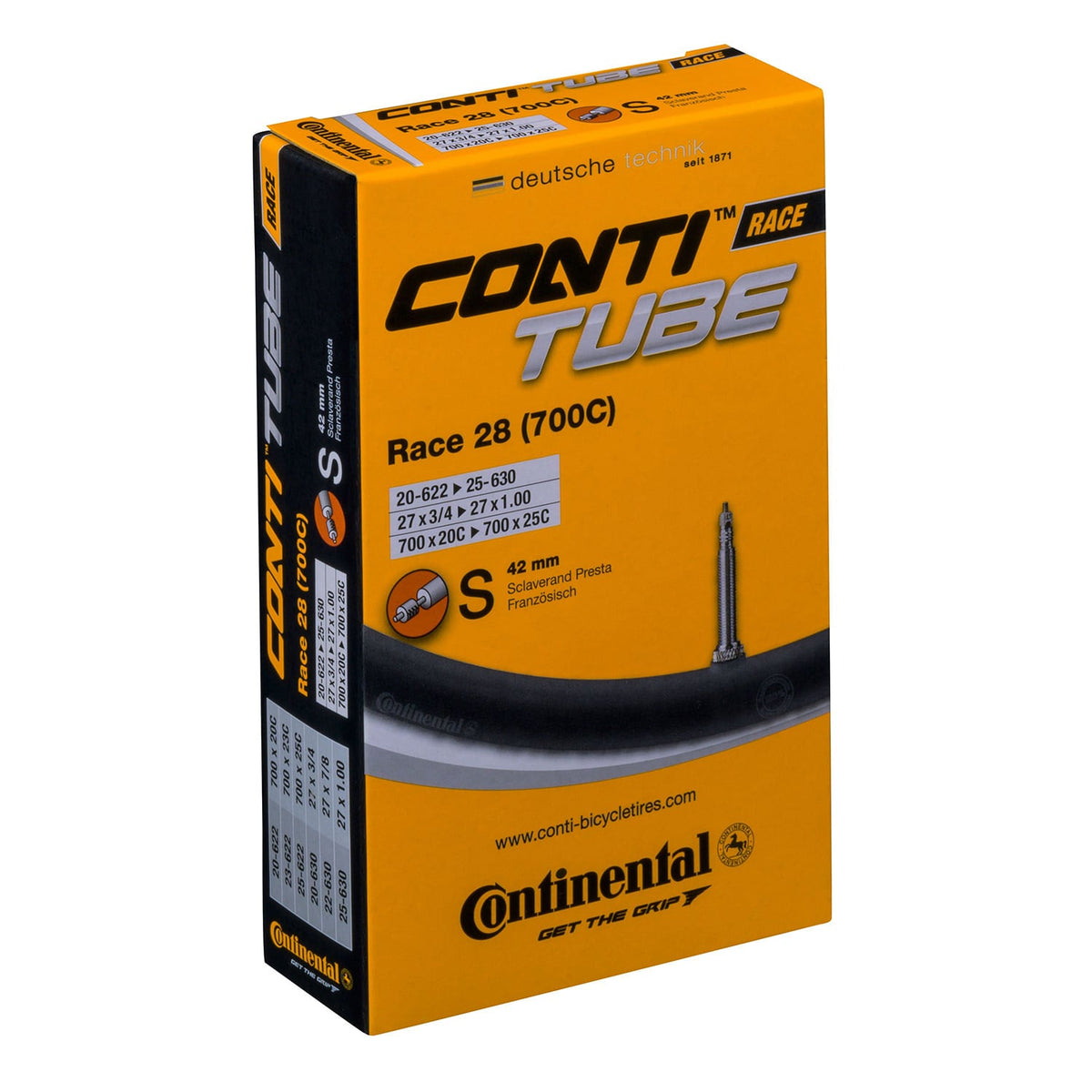 Fahrradschlauch CONTINENTAL RACE 700x20/25c Presta