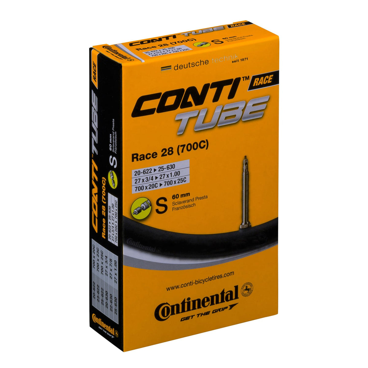 Fahrradschlauch CONTINENTAL RACE 700x20/25c Presta