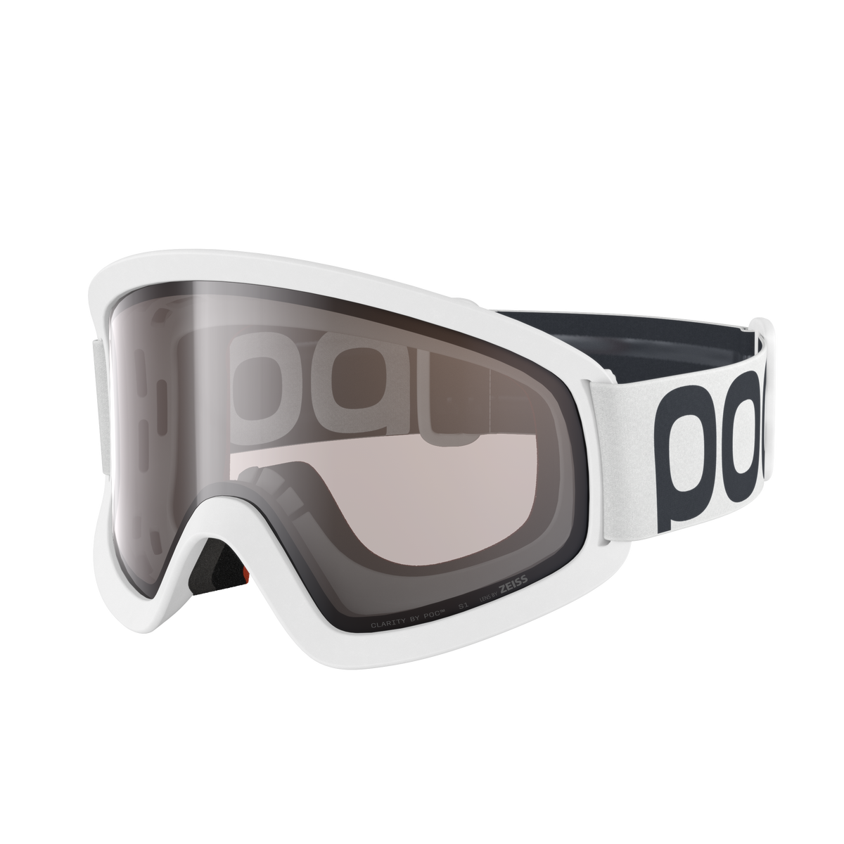 Maske POC ORA Weiß Visier Clarity Trail Cloudy Brown