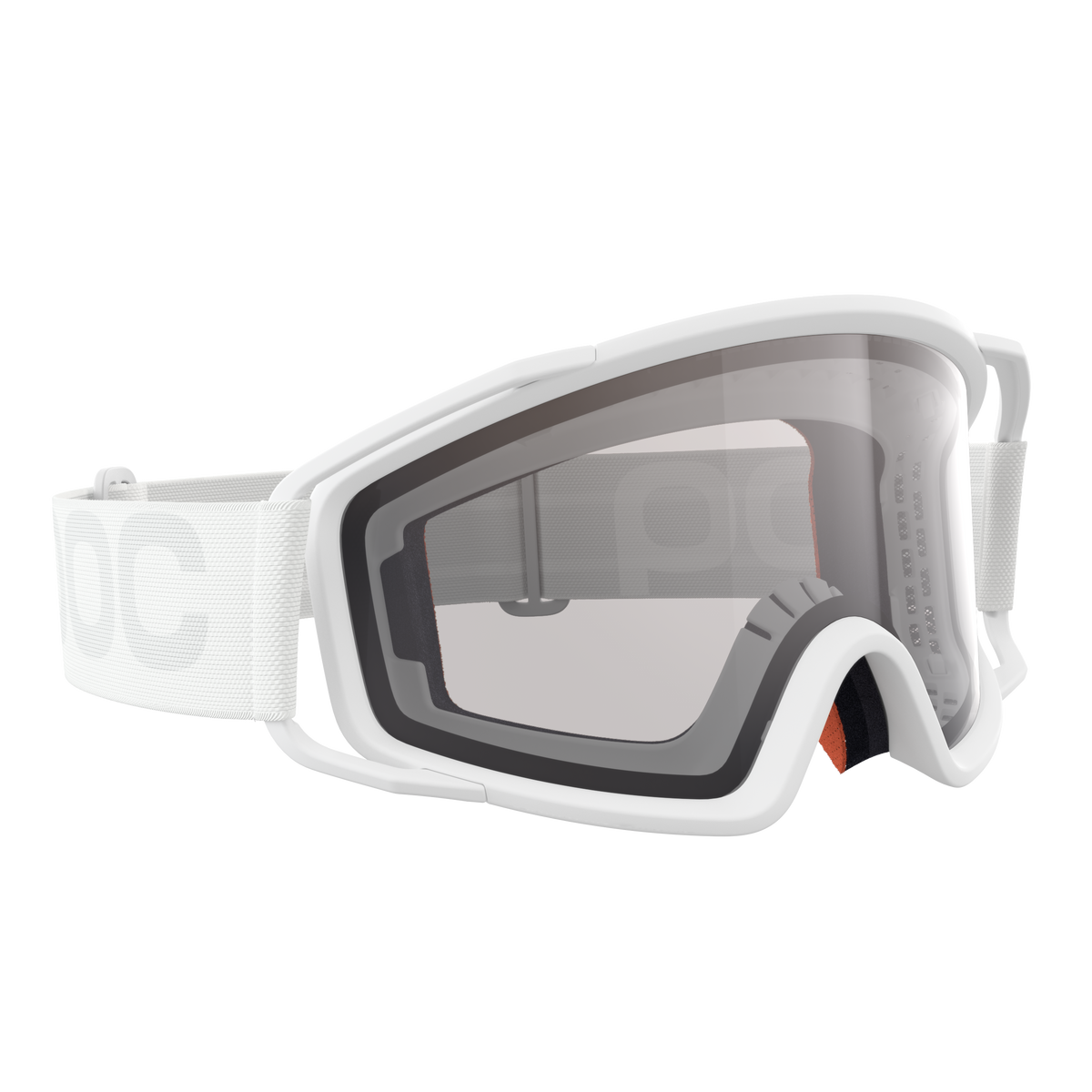 Maske POC ZYGON Weiß Scheibe Clarity Trail Cloudy Brown