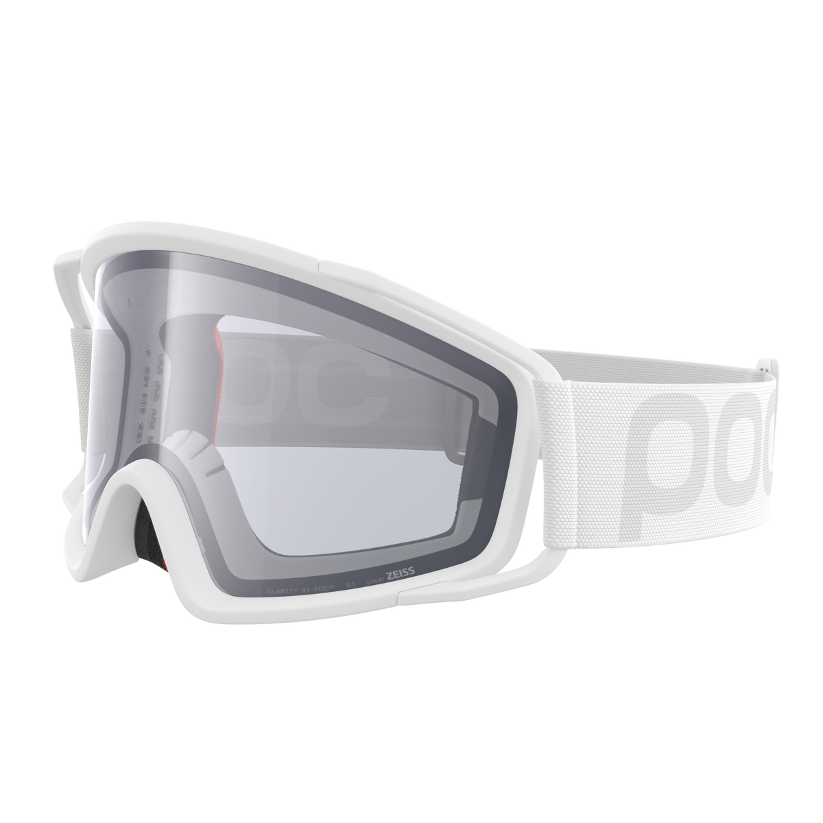 Maske POC ZYGON Weiß Scheibe Clarity Universal Cloudy Grey