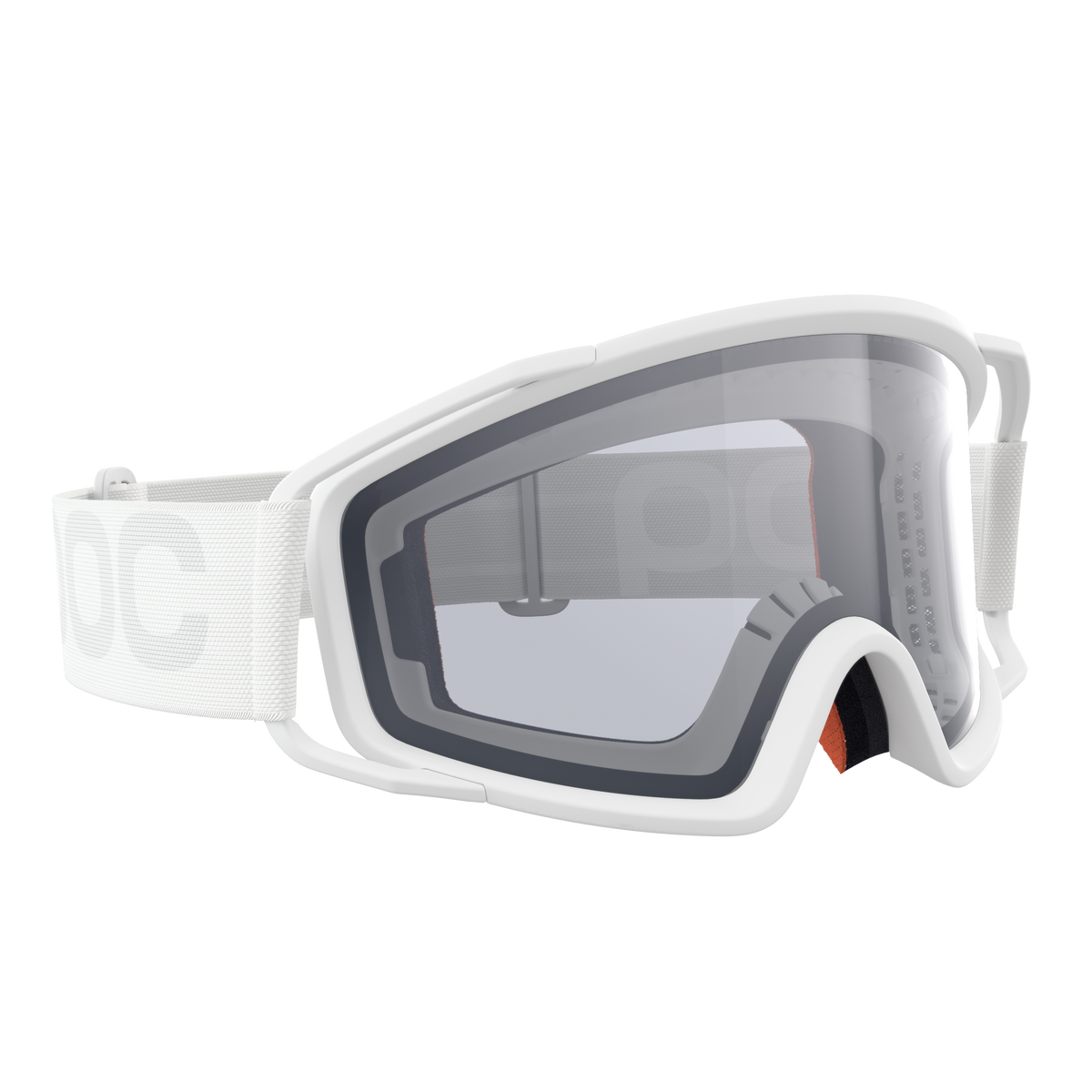 Maske POC ZYGON Weiß Scheibe Clarity Universal Cloudy Grey
