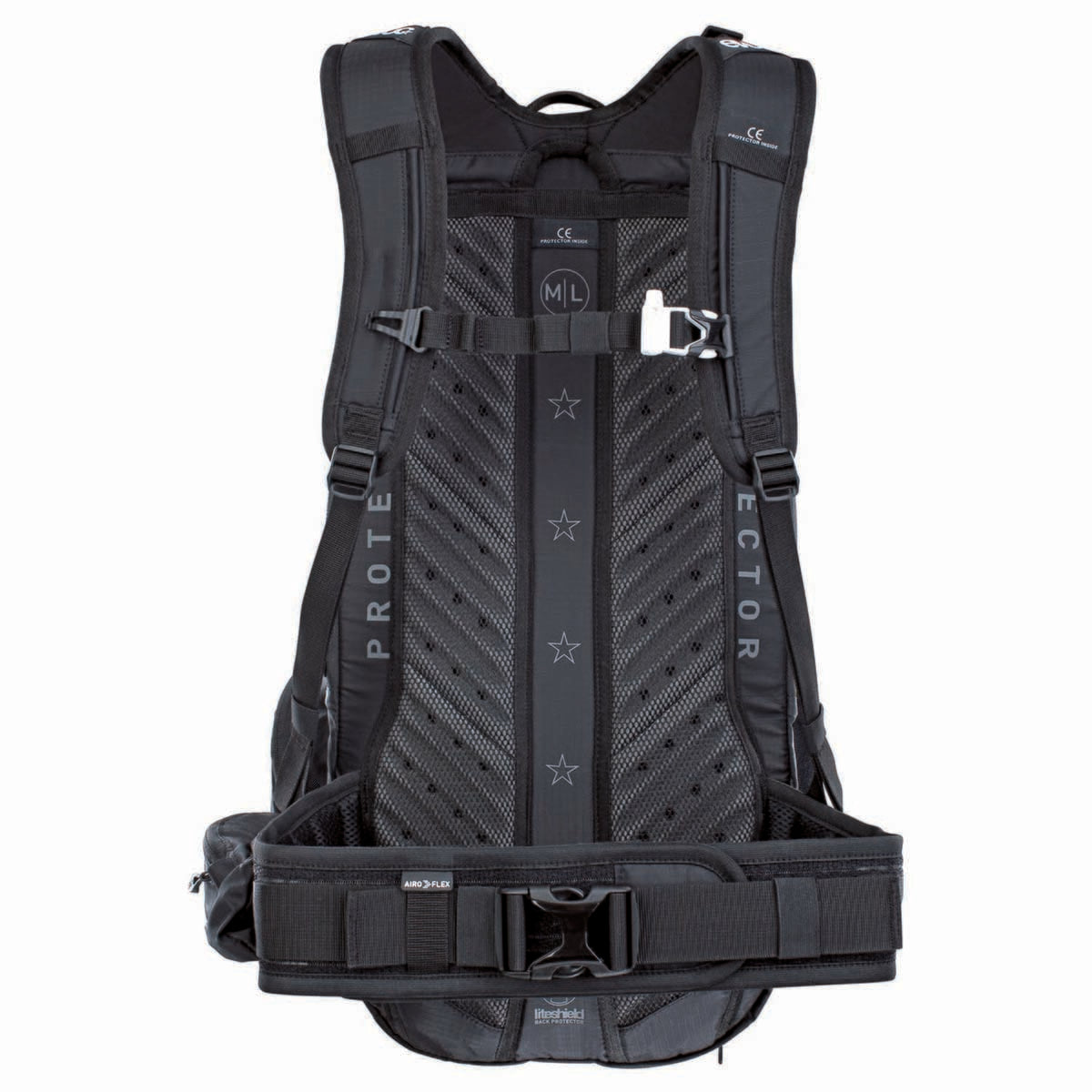 Rucksack mit Rückenprotektor EVOC TRAIL E-RIDE 20L Schwarz