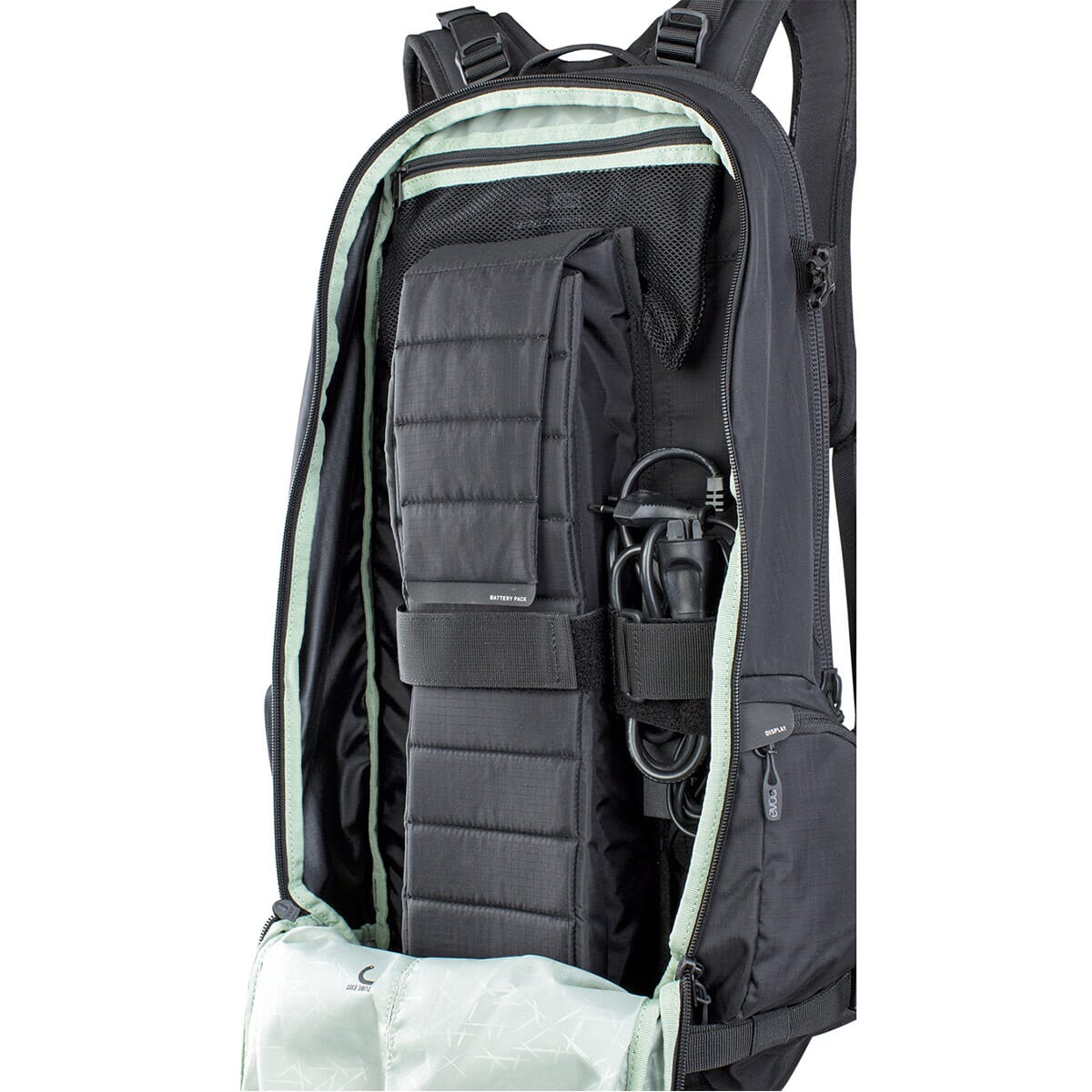 Rucksack mit Rückenprotektor EVOC TRAIL E-RIDE 20L Schwarz