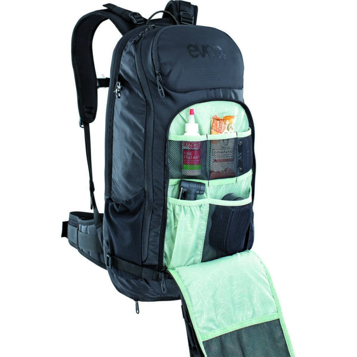 Rucksack mit Rückenprotektor EVOC TRAIL E-RIDE 20L Schwarz