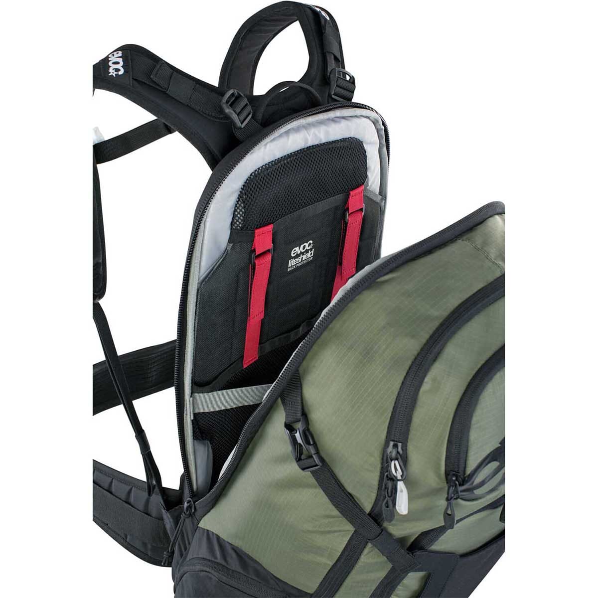 Rucksack mit Rückenprotektoraufnahme EVOC FR TOUR E-RIDE 30L Khaki