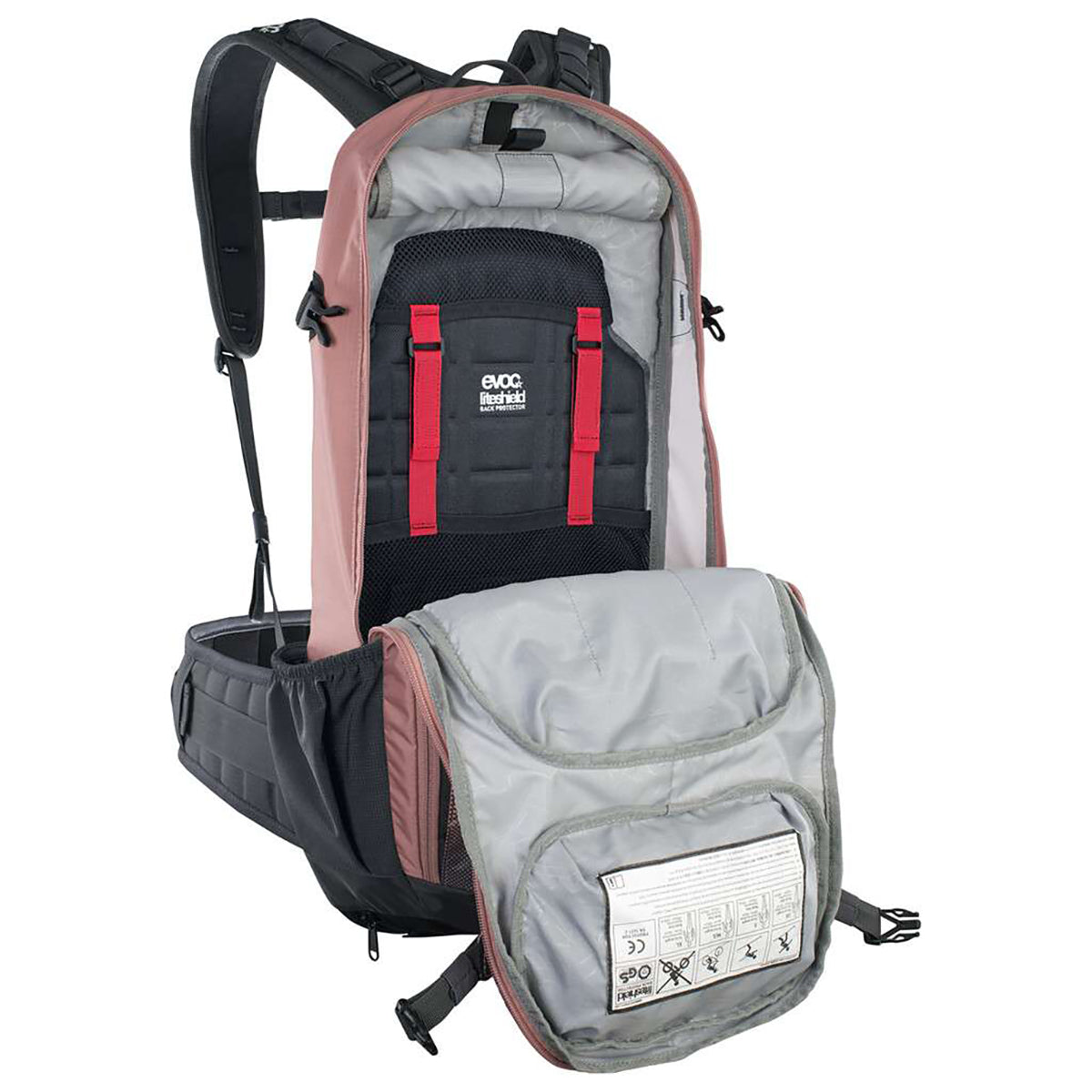 Rucksack mit Rückenprotektor EVOC PROTECTOR FR ENDURO 16 L Rosa