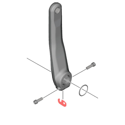 Sicherheitsplatte für linke Kurbel der SHIMANO FC-M580 Tretlager