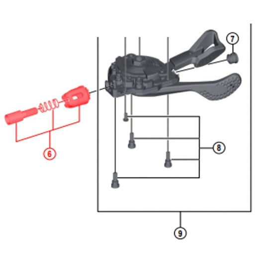 Zugspannungs-Einstellzylinder für SHIMANO Schalthebel SL-M8000 / M7000 / M6000 #Y03K98030