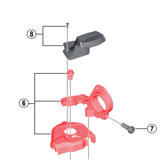 Abdeckkappe Typ ohne Anzeige für SHIMANO XT M8000 Schalthebel rechts #Y03K98050