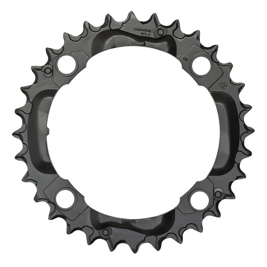 Mittleres Kettenblatt SHIMANO DEORE M590 9-fach 4 Loch 104 mm Schwarz