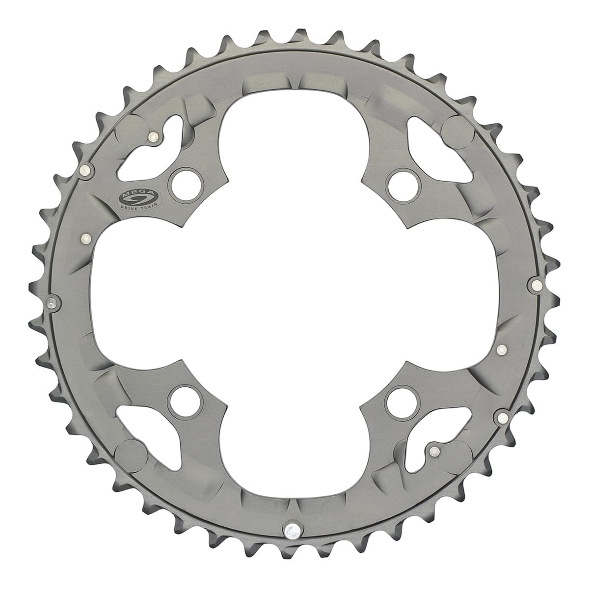 Außenkettenblatt SHIMANO DEORE M590 9-fach 4 Loch 104 mm Silber