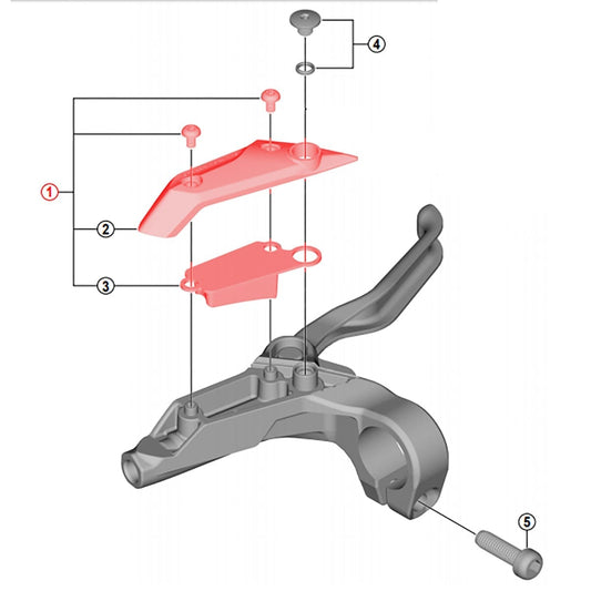 Gehäuse und Membrane für linken Bremshebel SHIMANO ALTUS BL-M315 #Y8PD98020