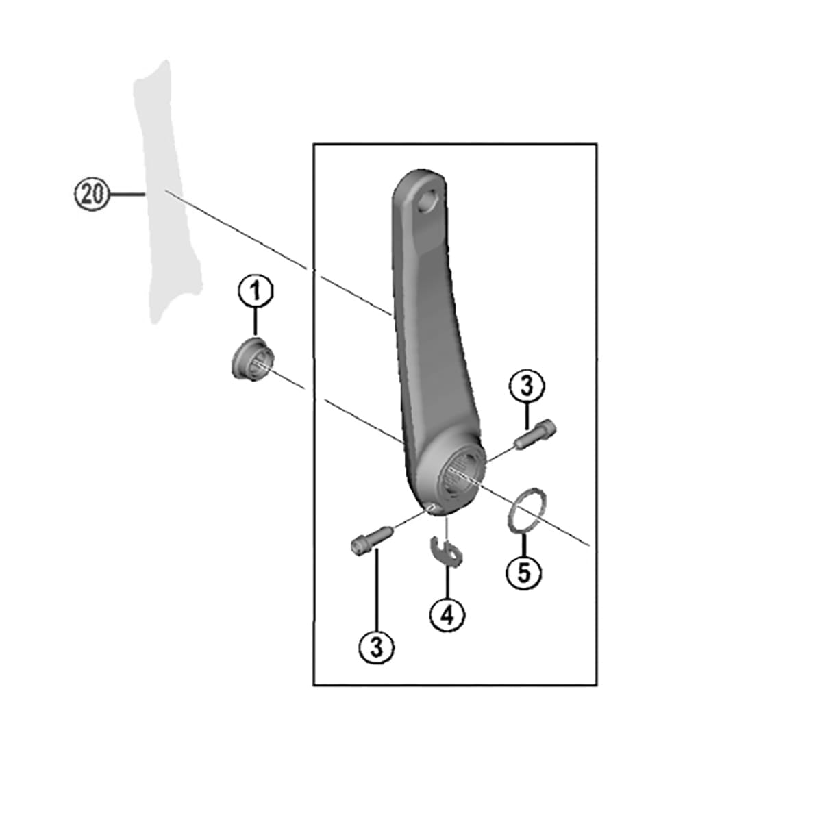 Kit 2 Selbstklebende Schutzaufkleber Kurbelarme SHIMANO XT FC-M8100 175/180 mm #Y0J698080 Transparent
