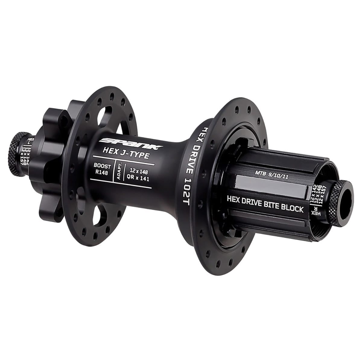 Hinterradnabe SPANK HEX DRIVE 102T 12x148 mm Boost