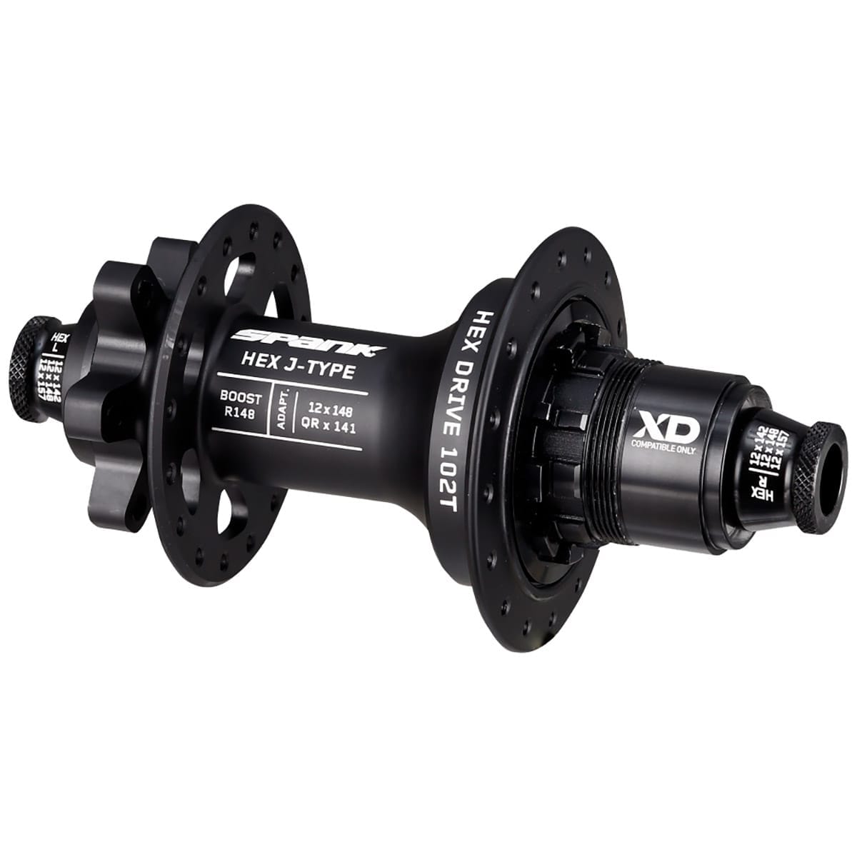 Hinterradnabe SPANK HEX DRIVE 102T 12x148 mm Boost