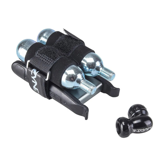 CO2-Inflator LEZYNE TWIN KIT + Gewindete CO2-Kartusche 16 g (x2)