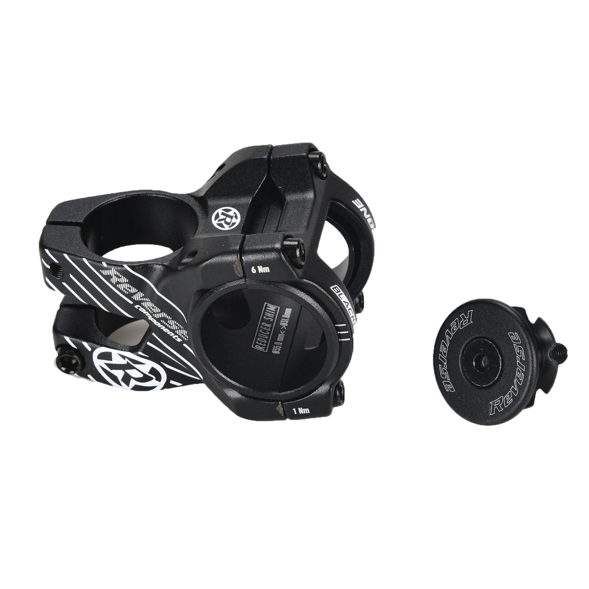 Vorbau REVERSE COMPONENTS BLACK ONE D-2 Schwarz/Weiß