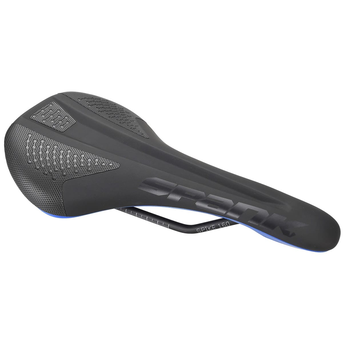 Sattel SPANK SPIKE 160 Leder Chromo-Streben Schwarz/Blau