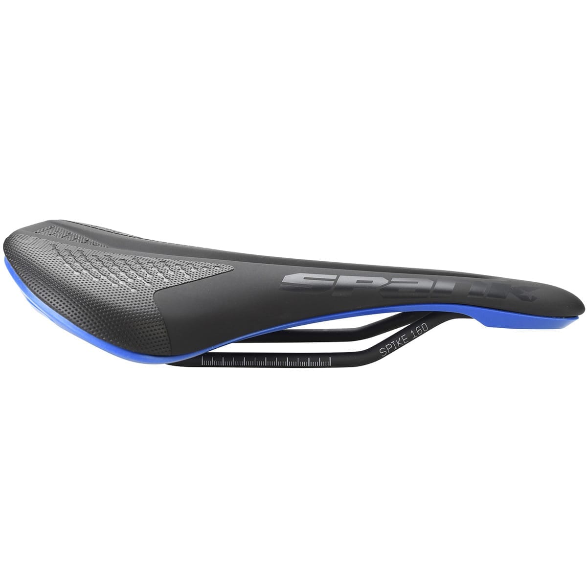 Sattel SPANK SPIKE 160 Leder Chromo-Streben Schwarz/Blau