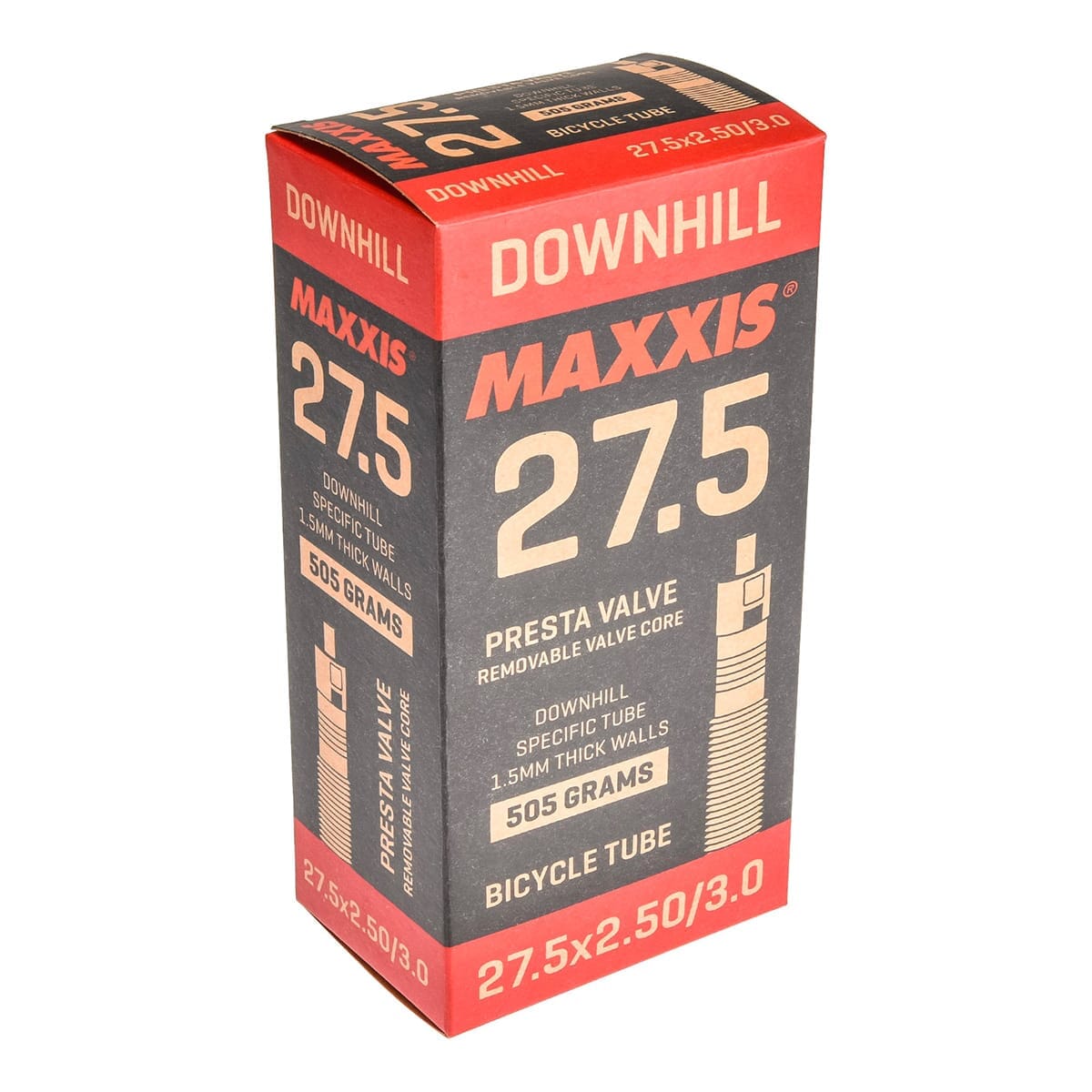Schlauch MAXXIS FAT/PLUS 1,5mm 27,5x2,5/3,0 Presta Schwarz