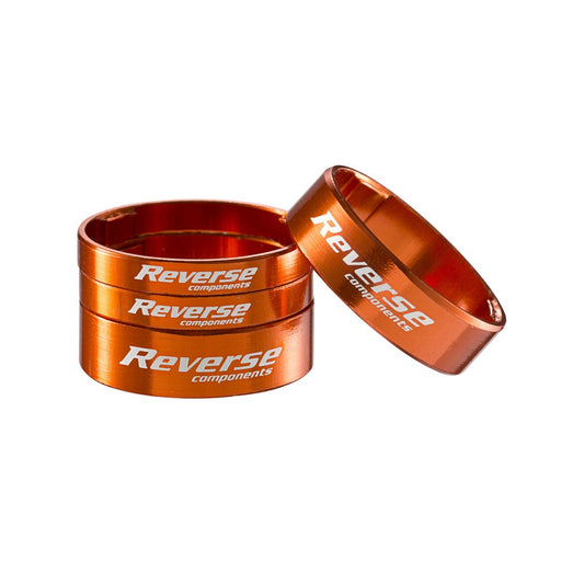 Steuersatz-Distanzring-Set REVERSE COMPONENTS Aluminium Ultra-Light 1"1/8 Orange