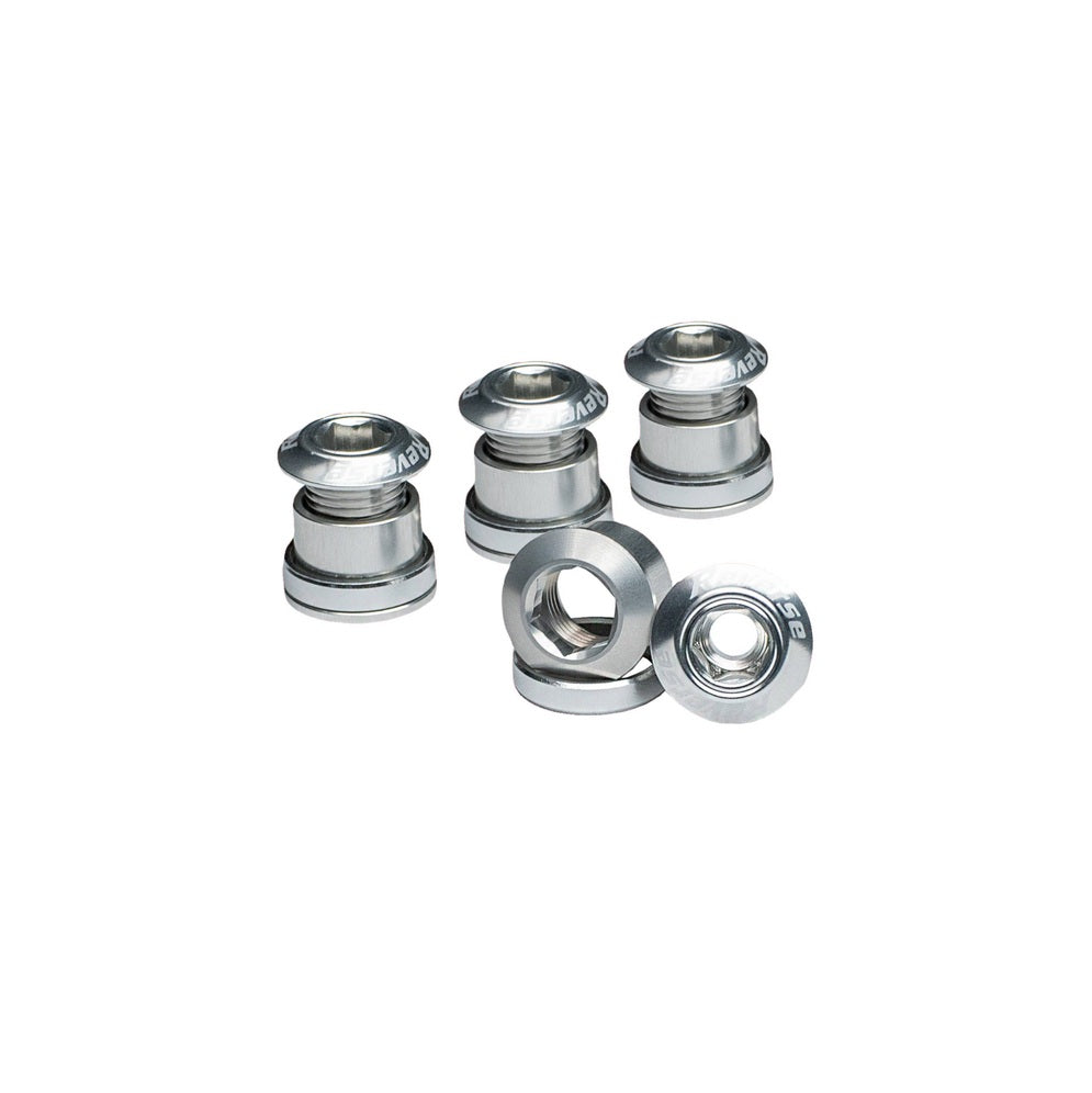 Kit 4 Kettenblattschrauben REVERSE COMPONENTS Silber