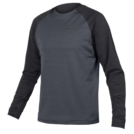 Trikot ENDURA SINGLETRACK FLEECE Lange Ärmel Schwarz