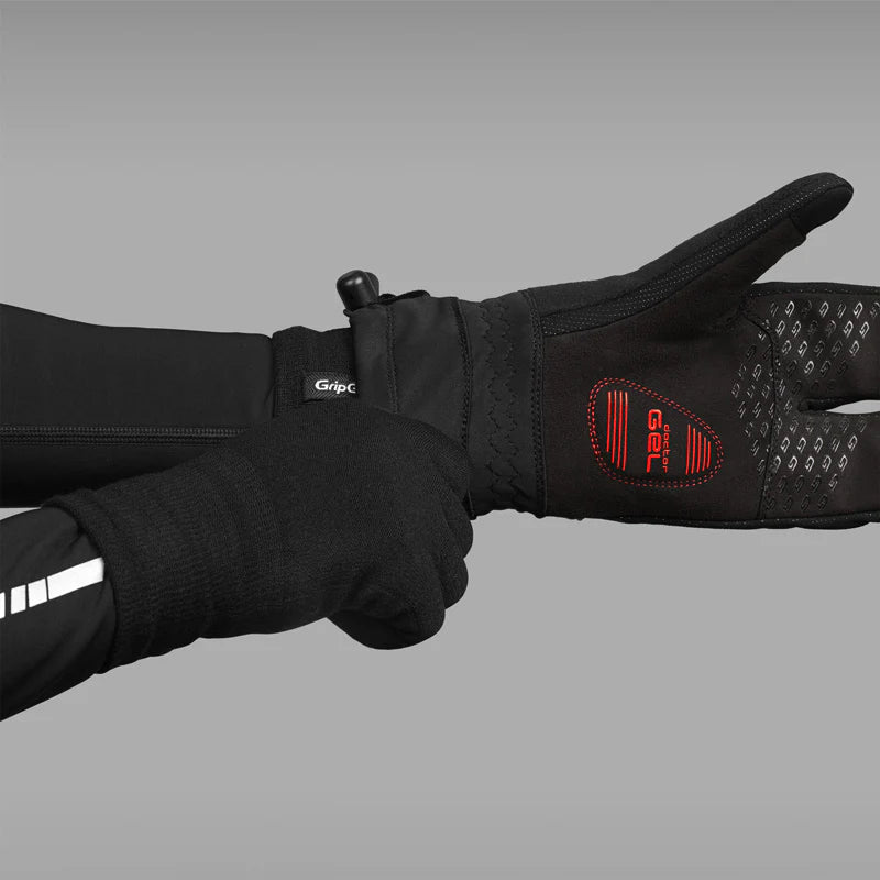 GRIPGRAB MERINO Unterhandschuhe Schwarz
