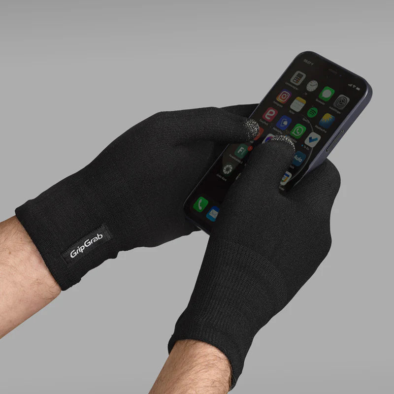 GRIPGRAB MERINO Unterhandschuhe Schwarz