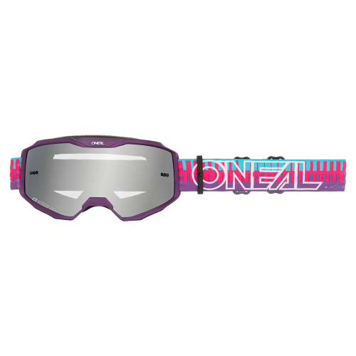 Brille O'NEAL B-10 STRIPED Junior Rosa Scheibe Silver Mirror