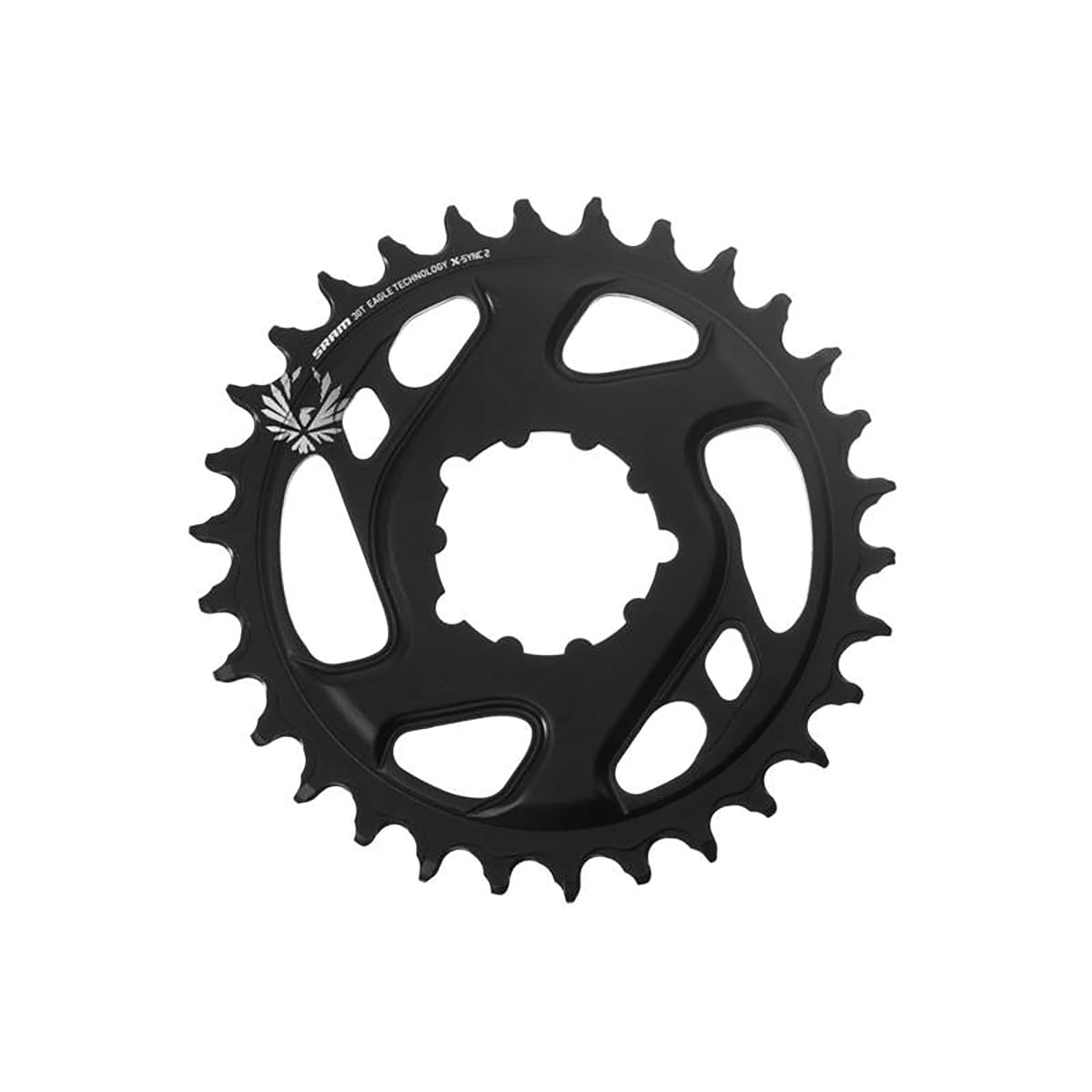 Mono-Kettenblatt SRAM X-SYNC2 EAGLE BOOST 12V Direct Mount Offset 3mm Geschmiedetes Alu Schwarz